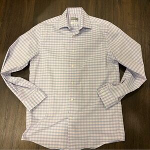 Michael Kors Casual Pink and Blue Plaid Shirt